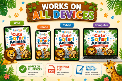 Replace meaningless screen time with fun safari adventures that spark Creativity & Focus - Colorino